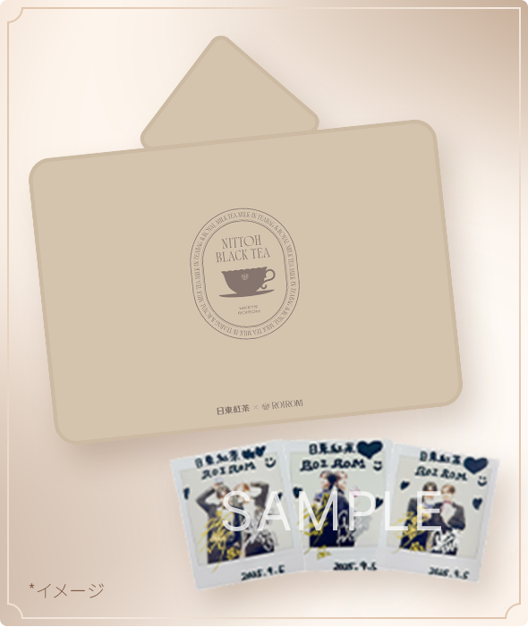 オリジナルフード付きブランケット＆ROIROM直筆サイン入りチェキ画像